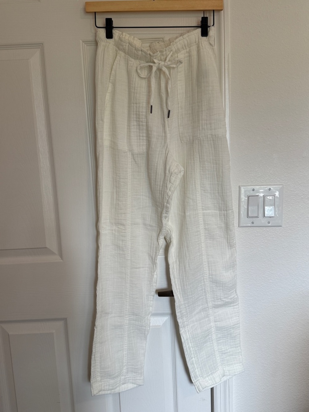 GAP | Off-White Drawstring Cotton Gauze Pull-on Pants